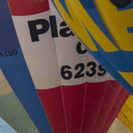 a large balloon in the sky