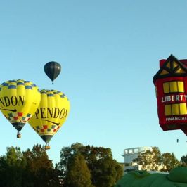 a large balloon in the sky