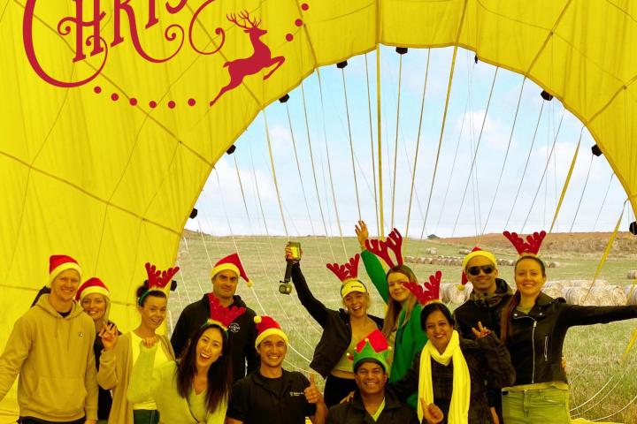 a group of people posing for the camera