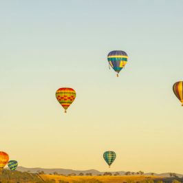 a hot air balloon in the sky