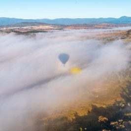 a close up of clouds in the desert