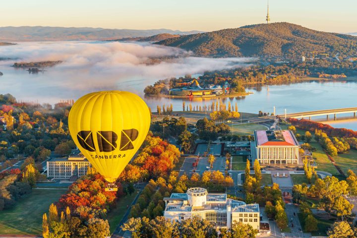 a large balloon in the sky