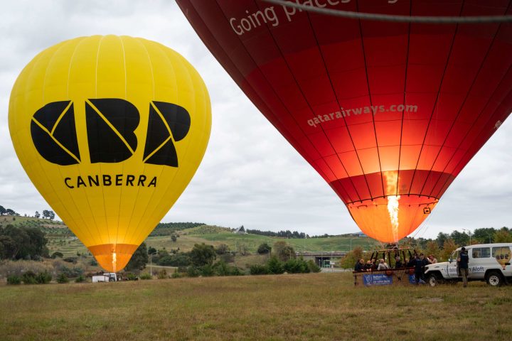 a large balloon in the sky