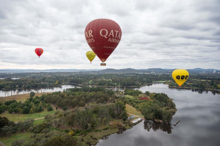a large balloon in the sky